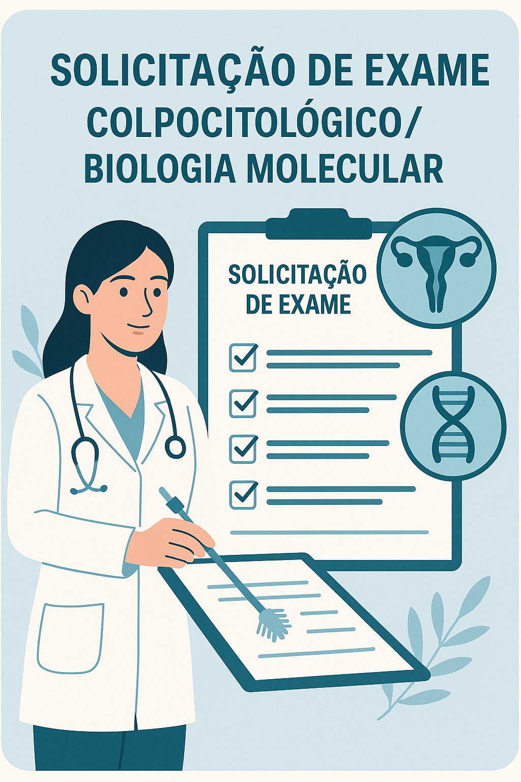 SOLICITAÇÃO PARA SOLICITAÇÃO DE EXAME COLPOCITOLÓGICO E BIOLOGIA MOLECULAR